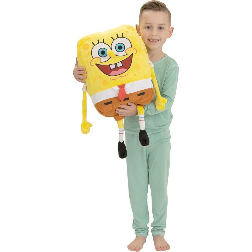 🆕 Kids Yellow Bedding Plush Cuddle Pillow Buddy One Size Spongebob Accessory